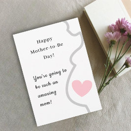 Tarjeta Día de la Madre de la madre embarazada del bebé bo