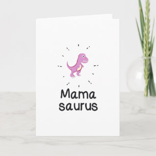Tarjeta Día de la madre de la mamá del dinosaurio de