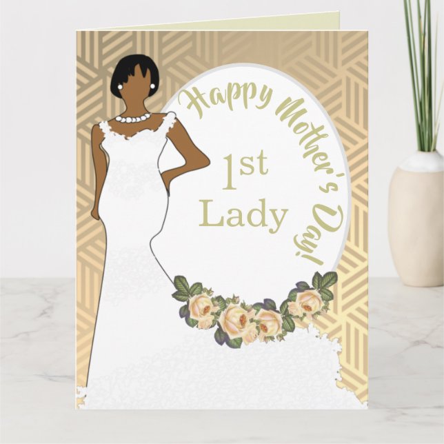 Tarjeta Día de la Madre de la Primera Dama de Afroamerican (Anverso)