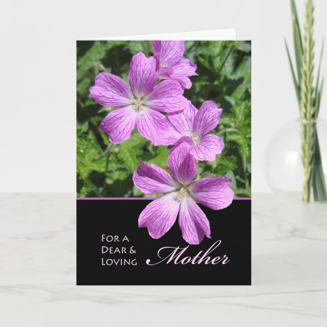 Tarjeta Día de la Madre de las Flores de Lavanda Púrpura (Anverso)