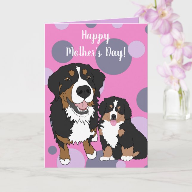 Tarjeta Día de la Madre de los Perros de Montaña (Orquídea)
