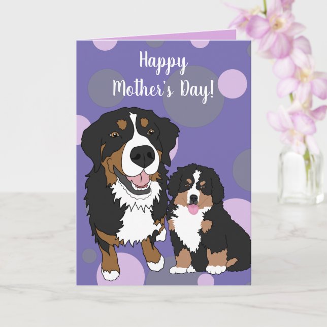 Tarjeta Día de la Madre de los Perros de Montaña (Orquídea)