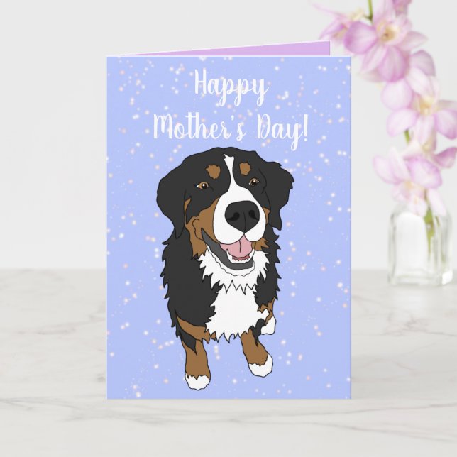 Tarjeta Día de la Madre de los Perros de Montaña (Orquídea)