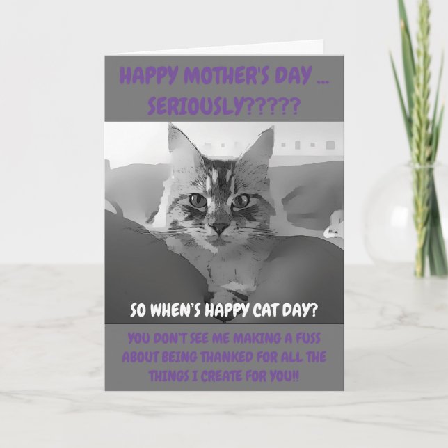 Tarjeta Día de la Madre de Maine Coon (Anverso)