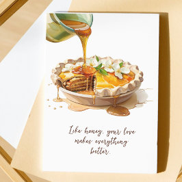 Tarjeta Día de la Madre de recetas florales de acuarela de