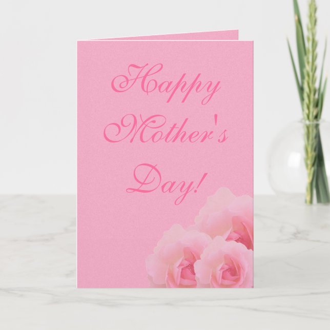 Tarjeta Día de la madre de rosas rosas rosas rosas (Anverso)