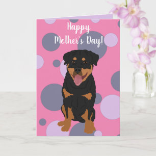 Tarjeta Día de la Madre de Rottweiler