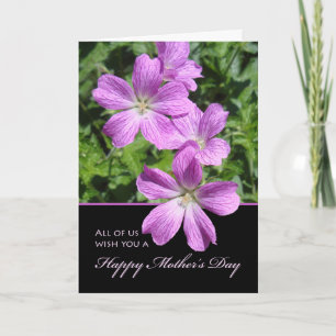Tarjeta Día de la Madre de Todos Nosotros Geranios de Cila