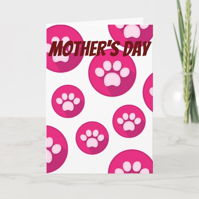 Tarjeta Día de la madre de tus mascotas (Anverso)