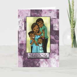 Tarjeta Día de la Madre de una Familia Afroamericana