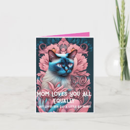 Tarjeta Día de la madre de una foto de gato divertida pers