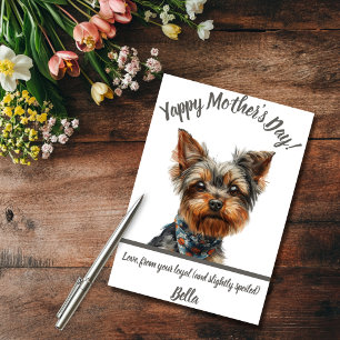 Tarjeta Día de la Madre de Yappy Yorkie