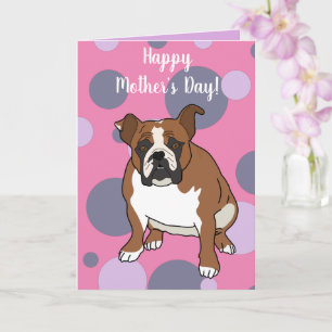Tarjeta Día de la madre del Bulldog inglés