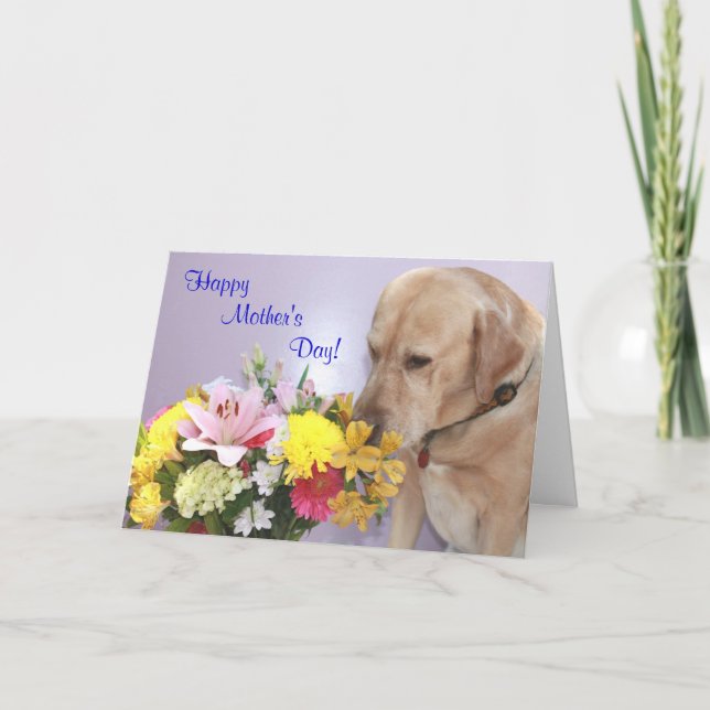 Tarjeta Día de la madre del personalizable/amante del perr (Anverso)