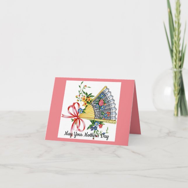Tarjeta Día de la madre del ventilador de bonito (Anverso)