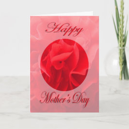 Tarjeta Día de la Madre Dianthus Flor Roja