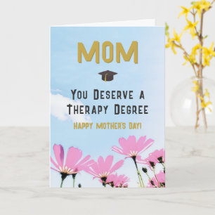 Tarjeta Día de la Madre Divertido Terapia Grado Humor Flor