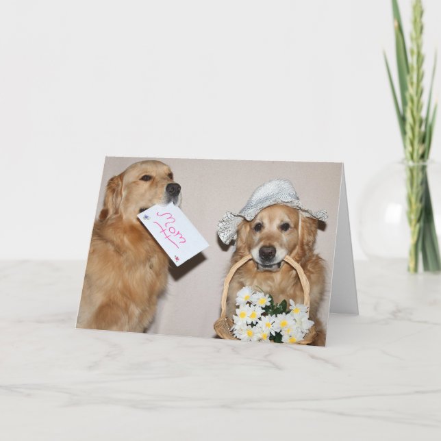 Tarjeta Día de la Madre Dorada (Anverso)