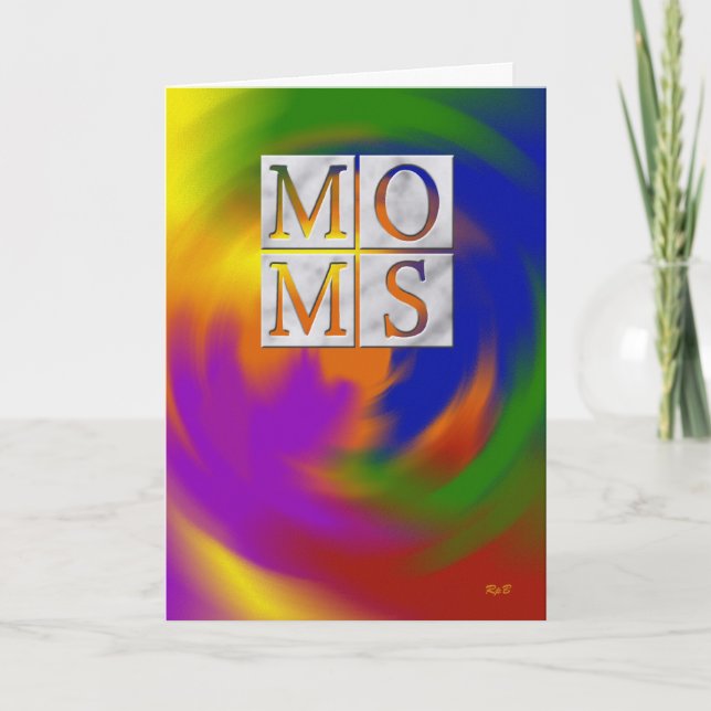 Tarjeta Día de la Madre: Dos mamáes (Anverso)