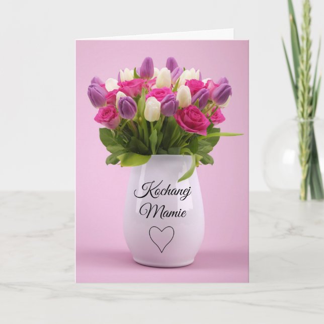 Tarjeta Día de la Madre - Dzien Matki (Anverso)