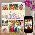 Tarjeta Día de la Madre Editable Mejor Abuela Nunca 8 Foto<br><div class="desc">Tarjeta personalizada del Día de la Madre que puedes personalizar para cualquiera! La plantilla de fotos está lista para que añadas 8 de tus fotos favoritas y personalizes el texto dentro y fuera. La muestra de texto en la parte delantera dice "feliz día de la madre a la mejor abuela...</div>