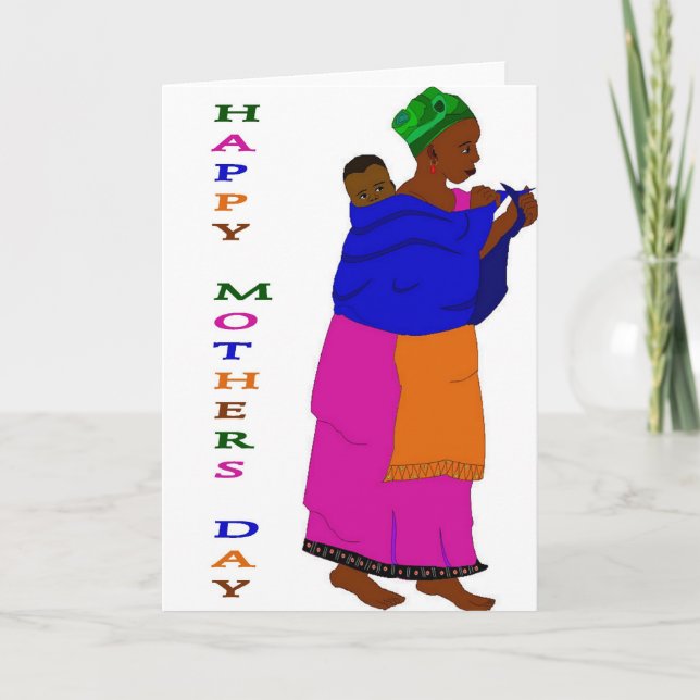 Tarjeta Día de la Madre en África (Anverso)