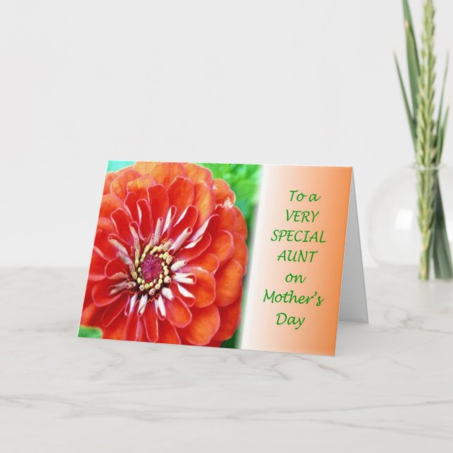 Tarjeta Día de la Madre especial de tía (Anverso)