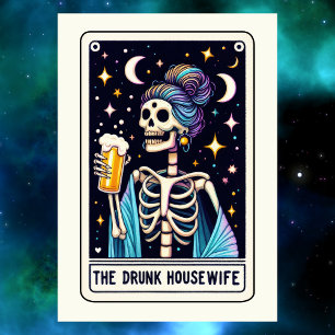 Tarjeta Día de la Madre Esqueleto La Esposa Borracha Tarot