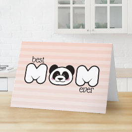 Tarjeta Día de la Madre Feliz Panda Moderno Personalizado