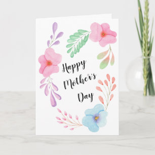 Tarjeta Día de la Madre Flor Floral Diseño Personalizado B