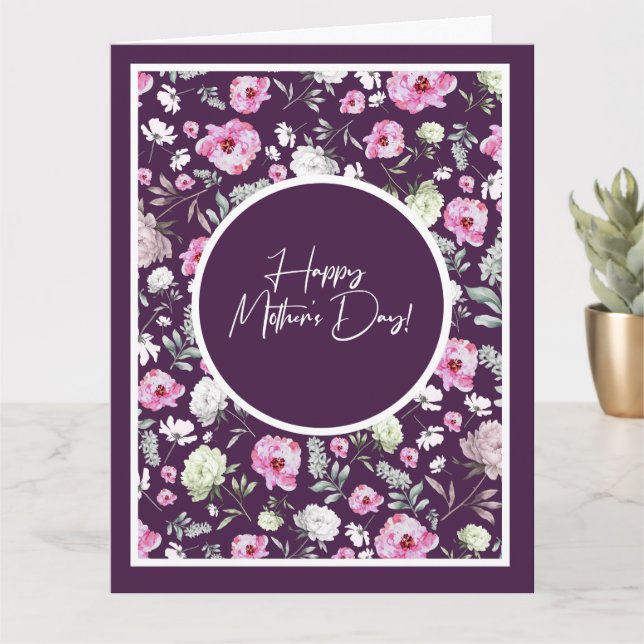 Tarjeta Día de la Madre Floral (Planta pequeña)