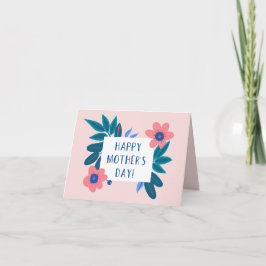 Tarjeta Día de la Madre Floral Feliz