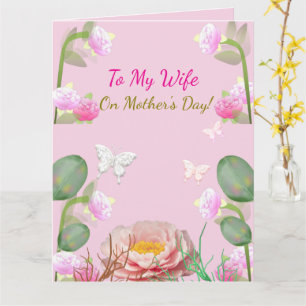 Tarjeta Día de la Madre Floral Rosa Afroamericano