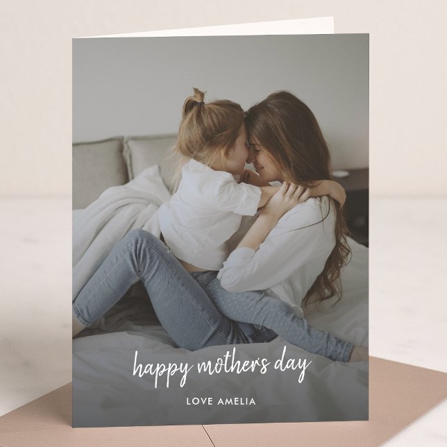Tarjeta Día de la madre | Foto manuscrita de escritura mod (Subido por el creador)