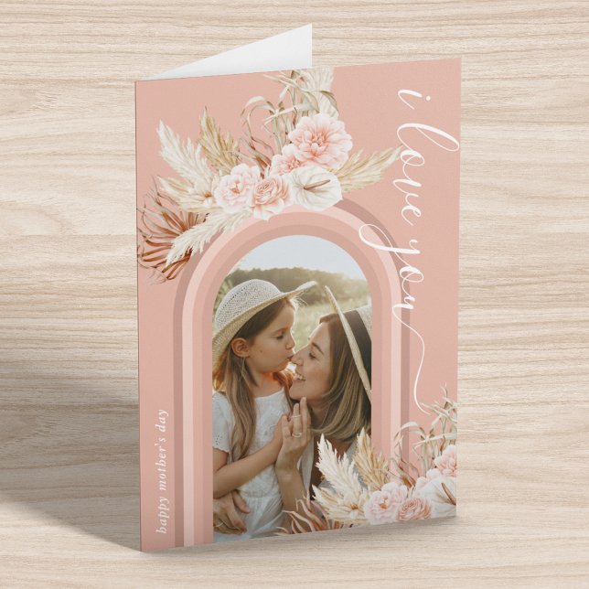Tarjeta Día de la Madre fotográfico Floral Boho Arch (Subido por el creador)