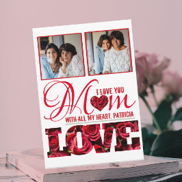 Tarjeta Día de la Madre fotográfico moderno de moda floral
