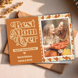 Tarjeta Día de la Madre fotográfico personalizado Boho Bes