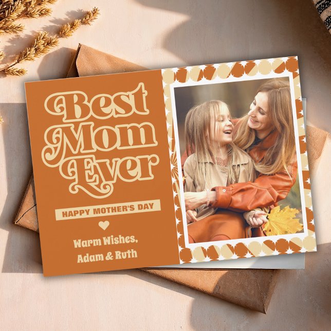 Tarjeta Día de la Madre fotográfico personalizado Boho Bes (Subido por el creador)