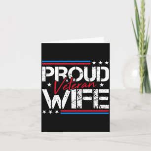 Tarjeta Día de la madre genial esposa orgullosa veterano h