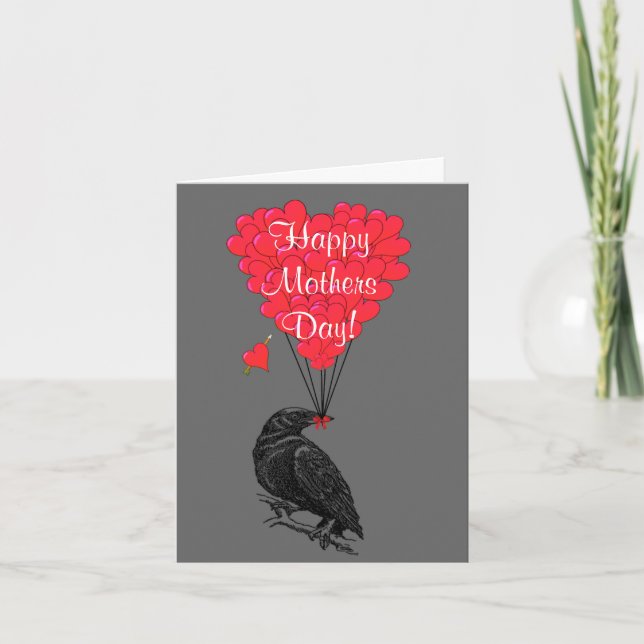 Tarjeta Día de la Madre gótico romántico (Anverso)