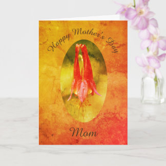 Tarjeta Día de la Madre Gracias a mamá Flor Columbina