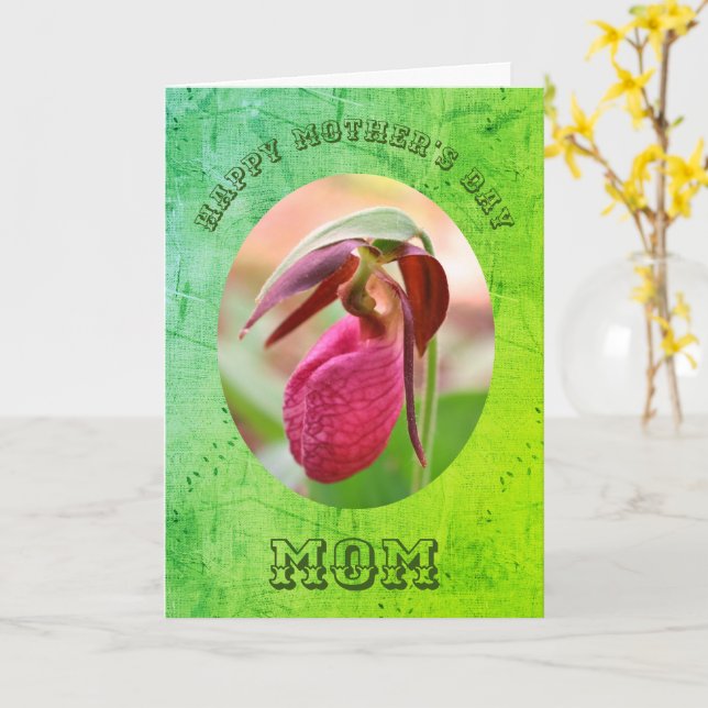 Tarjeta Día de la Madre Gracias Mamá Dama Flor (flor amarilla)