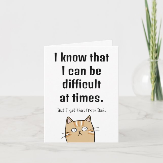 Tarjeta Día de la Madre gracioso de Cat Lover Personalizab (Anverso)
