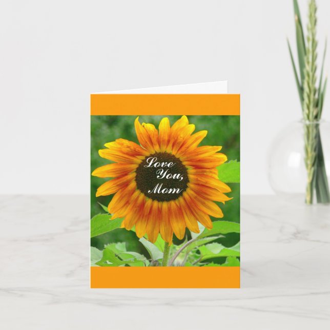 TARJETA DÍA DE LA MADRE/ GRAN FLORES / AMO DE TI, MAMÁ (Anverso)