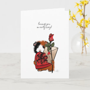 Tarjeta Día de la Madre Guinea amor al cerdo
