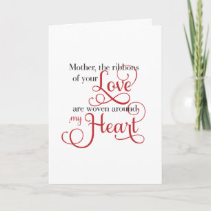 Tarjeta Día de la Madre, las cintas de tu amor