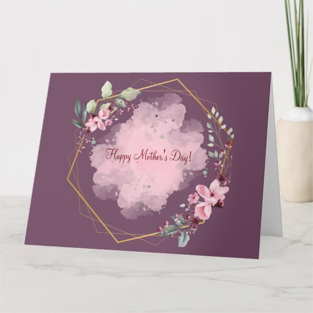 TARJETA DÍA DE LA MADRE (LILAC OSCURO) (Anverso)