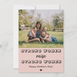 Tarjeta día de la madre linda mamá foto mujeres fuertes cr