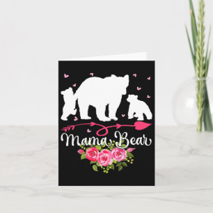Tarjeta Día de la Madre Mamá Oso Con 2 Cubos Cubiertos