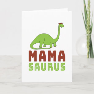 Tarjeta Día de la Madre Mamasaurus Dinosaur Brontosaurus